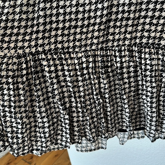 Anthropologie Maeve black white check pleated dress small - Picture 6 of 8